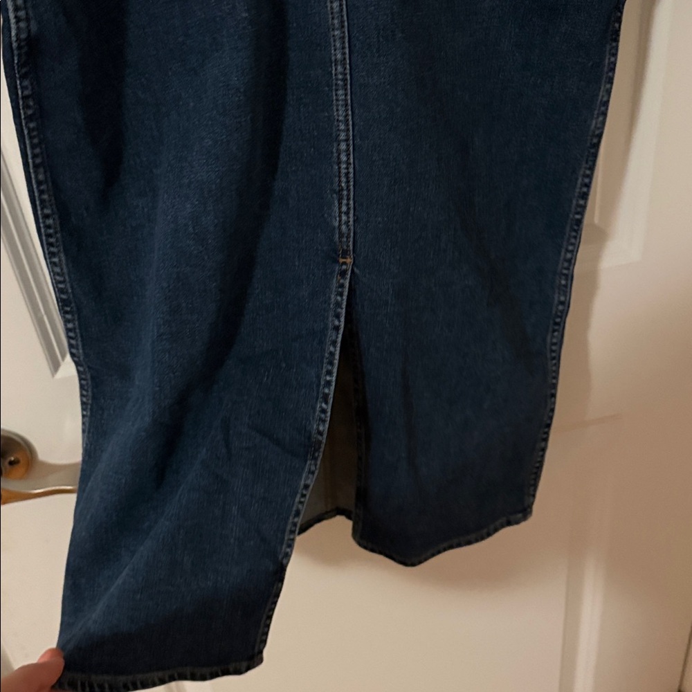 NWT madewell denim midi shirt dress with slit glissan wash sz 4 - Picture 3 of 8
